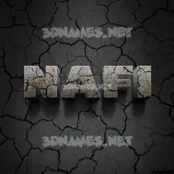 nafi in Cracked Stone style - 3D name wallpaper