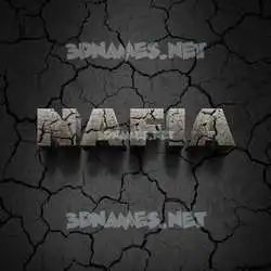 nafia in Cracked Stone style - 3D name wallpaper