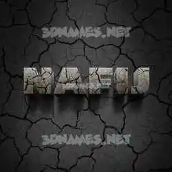 nafij in Cracked Stone style - 3D name wallpaper