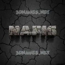 nafis in Cracked Stone style - 3D name wallpaper