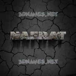 nafrat in Cracked Stone style - 3D name wallpaper