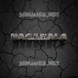 nagabala in Cracked Stone style - 3D name wallpaper