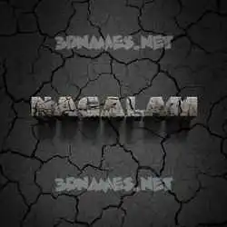 nagalam in Cracked Stone style - 3D name wallpaper