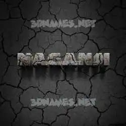 naganji in Cracked Stone style - 3D name wallpaper