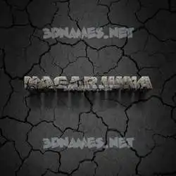 nagarjuna in Cracked Stone style - 3D name wallpaper