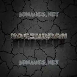 nagendran in Cracked Stone style - 3D name wallpaper
