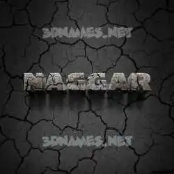 naggar in Cracked Stone style - 3D name wallpaper