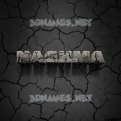 naghma in Cracked Stone style - 3D name wallpaper