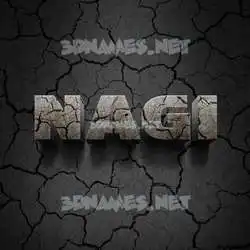 nagi in Cracked Stone style - 3D name wallpaper