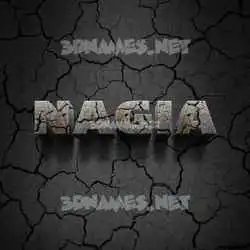 nagia in Cracked Stone style - 3D name wallpaper