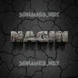nagin in Cracked Stone style - 3D name wallpaper