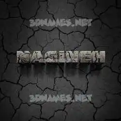 nagineh in Cracked Stone style - 3D name wallpaper
