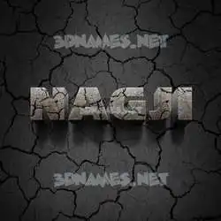 nagji in Cracked Stone style - 3D name wallpaper