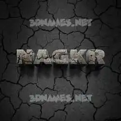 nagkr in Cracked Stone style - 3D name wallpaper
