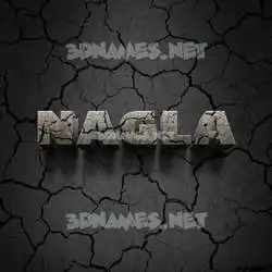 nagla in Cracked Stone style - 3D name wallpaper