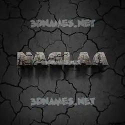 naglaa in Cracked Stone style - 3D name wallpaper