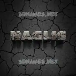 naglis in Cracked Stone style - 3D name wallpaper