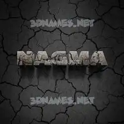 nagma in Cracked Stone style - 3D name wallpaper