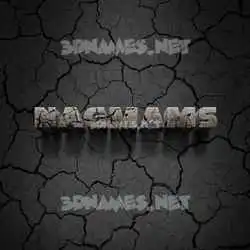 nagmams in Cracked Stone style - 3D name wallpaper
