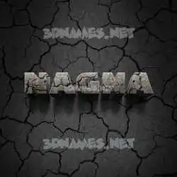 nagna in Cracked Stone style - 3D name wallpaper