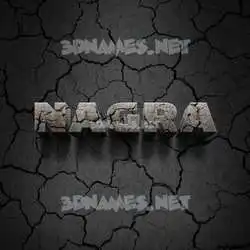 nagra in Cracked Stone style - 3D name wallpaper