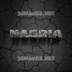 nagria in Cracked Stone style - 3D name wallpaper