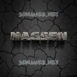 nagsen in Cracked Stone style - 3D name wallpaper