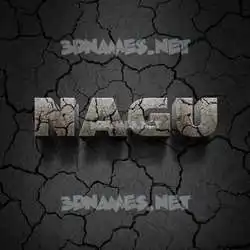 nagu in Cracked Stone style - 3D name wallpaper