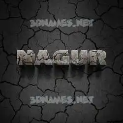 nagur in Cracked Stone style - 3D name wallpaper