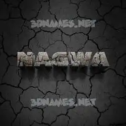 nagwa in Cracked Stone style - 3D name wallpaper