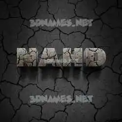 nahd in Cracked Stone style - 3D name wallpaper