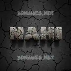 nahi in Cracked Stone style - 3D name wallpaper