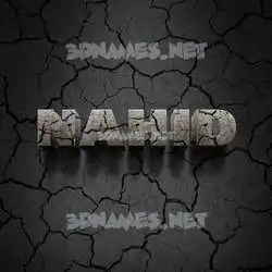 nahid in Cracked Stone style - 3D name wallpaper