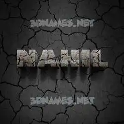 nahil in Cracked Stone style - 3D name wallpaper