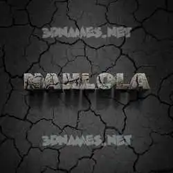 nahlola in Cracked Stone style - 3D name wallpaper