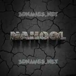 nahool in Cracked Stone style - 3D name wallpaper