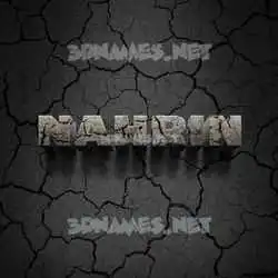 nahrin in Cracked Stone style - 3D name wallpaper