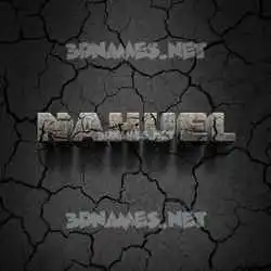 nahuel in Cracked Stone style - 3D name wallpaper