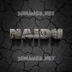 naidu in Cracked Stone style - 3D name wallpaper