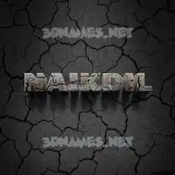 naikdil in Cracked Stone style - 3D name wallpaper