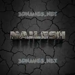 nailesh in Cracked Stone style - 3D name wallpaper