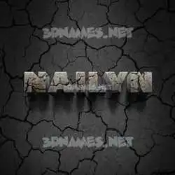 nailyn in Cracked Stone style - 3D name wallpaper