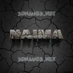 naima in Cracked Stone style - 3D name wallpaper