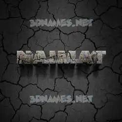 naimat in Cracked Stone style - 3D name wallpaper