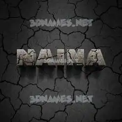 naina in Cracked Stone style - 3D name wallpaper