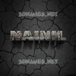 nainil in Cracked Stone style - 3D name wallpaper