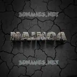 nainoa in Cracked Stone style - 3D name wallpaper