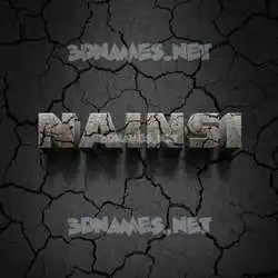 nainsi in Cracked Stone style - 3D name wallpaper