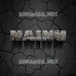 nainu in Cracked Stone style - 3D name wallpaper