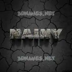 nainy in Cracked Stone style - 3D name wallpaper